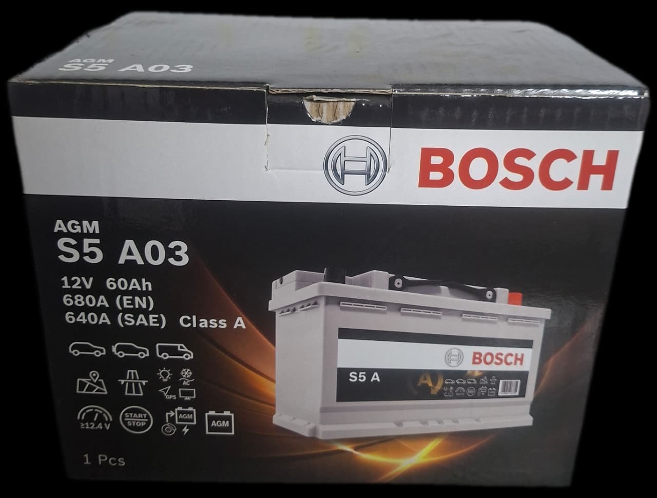 بطارية بوش | 60 امبير | موجب يمين | BOSCH | AGM - الصورة 2