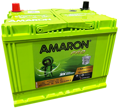 بطارية امارون عالي عكس 80 امبير Hi-Life PRO - بدون صيانة